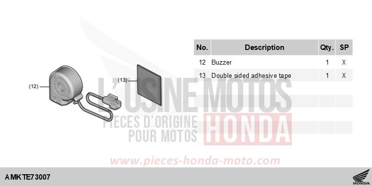 KIT,SECURITY BUZZER de X-ADV 750 MAT GOLDFINCH YELLOW (Y242) 2025